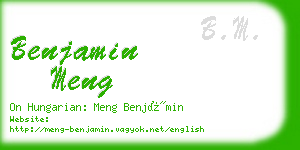 benjamin meng business card